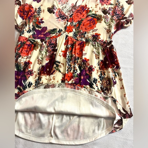 Andree by Unit Floral V-Neck Women's Tunic Dress Women’s Size 1X - Picture 6 of 16